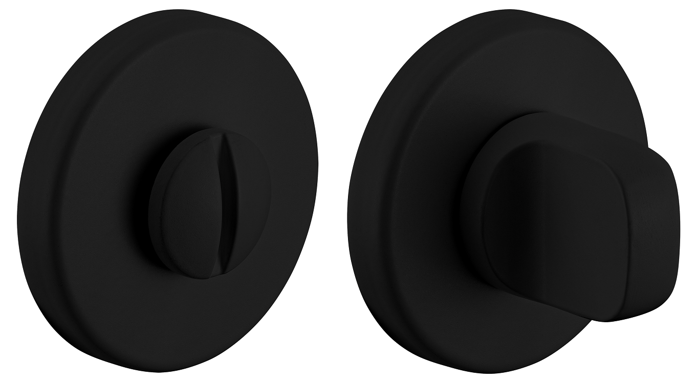 Завертка сантехническая LUX-WC-R5 NERO-ST, цвет - черный soft-touch фото купить Омск