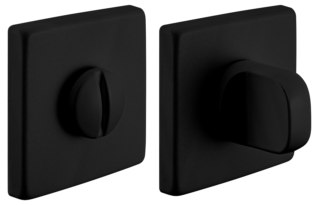 Завертка дверная LUX-WC-S5 NERO-ST, цвет - черный soft-touch фото купить Омск