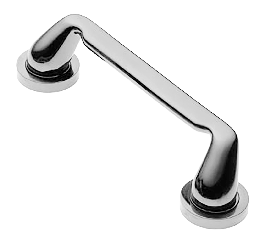 Ручка-скоба дверная NIRVANA PH CRO на круглой розетке, цвет хром, латунь фото купить Омск