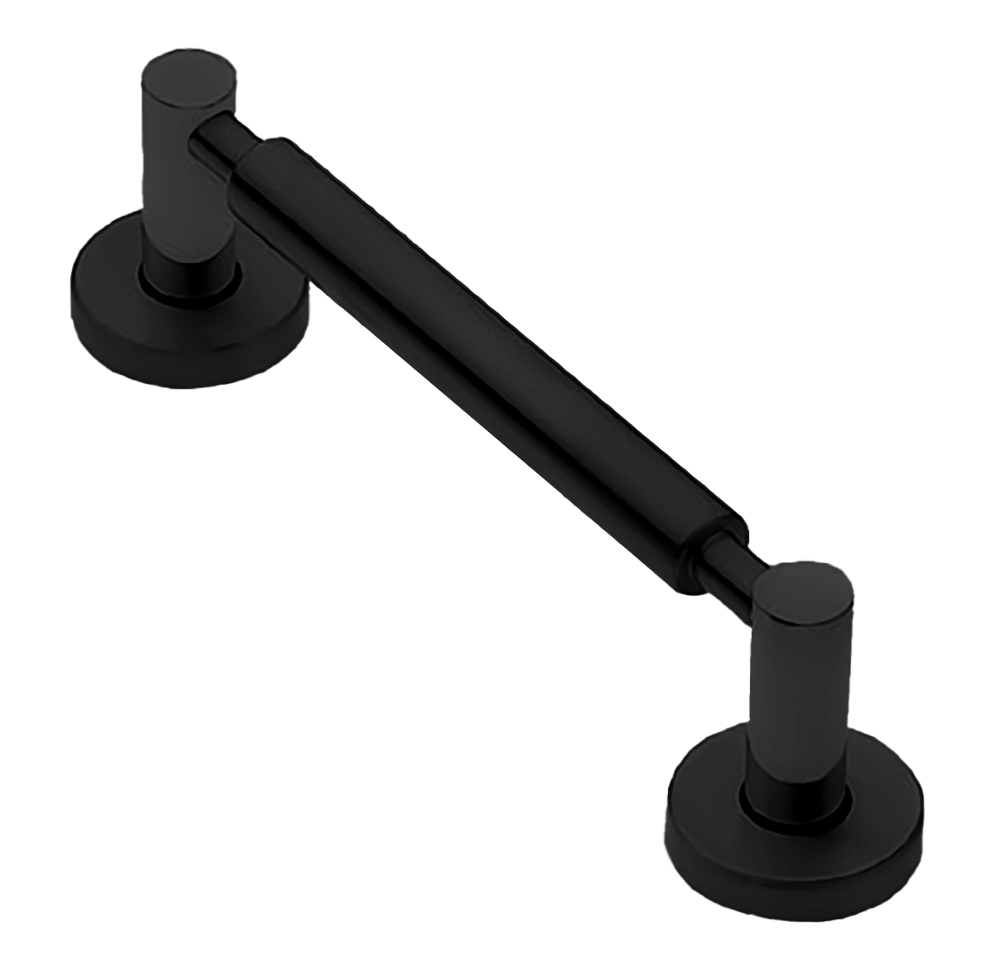 Ручка-скоба дверная CLOUD PH NERO на круглой розетке, цвет черный, латунь фото купить Омск