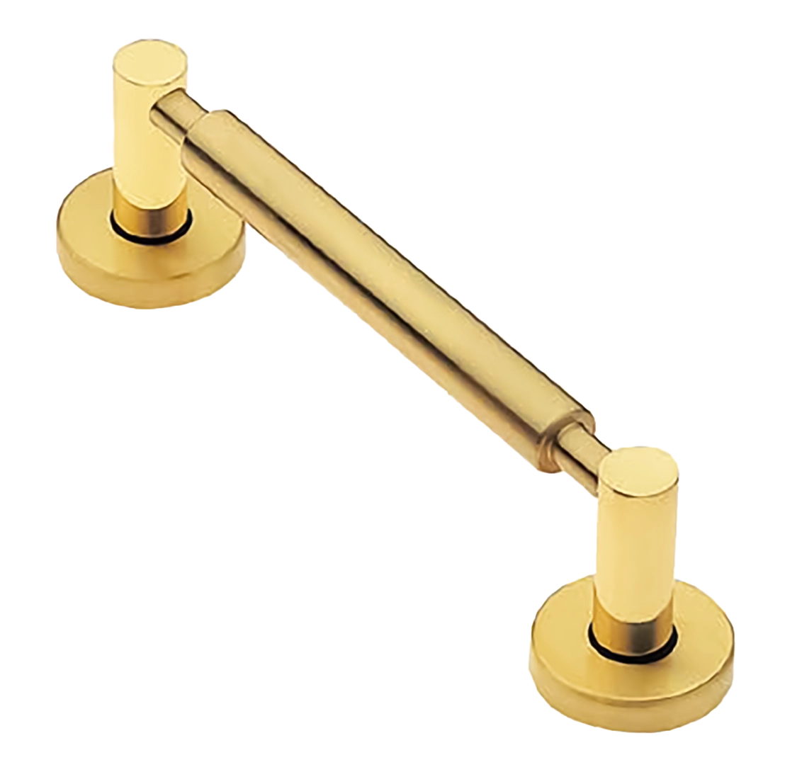 Ручка-скоба дверная CLOUD PH OTL на круглой розетке, цвет золото, латунь фото купить Омск