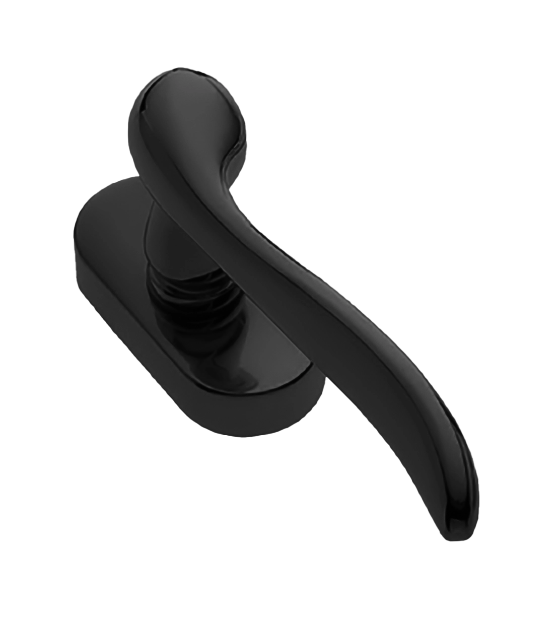 Ручка оконная TOSCANA W1 NERO на прямоугольной розетке, цвет черный, латунь фото купить Омск