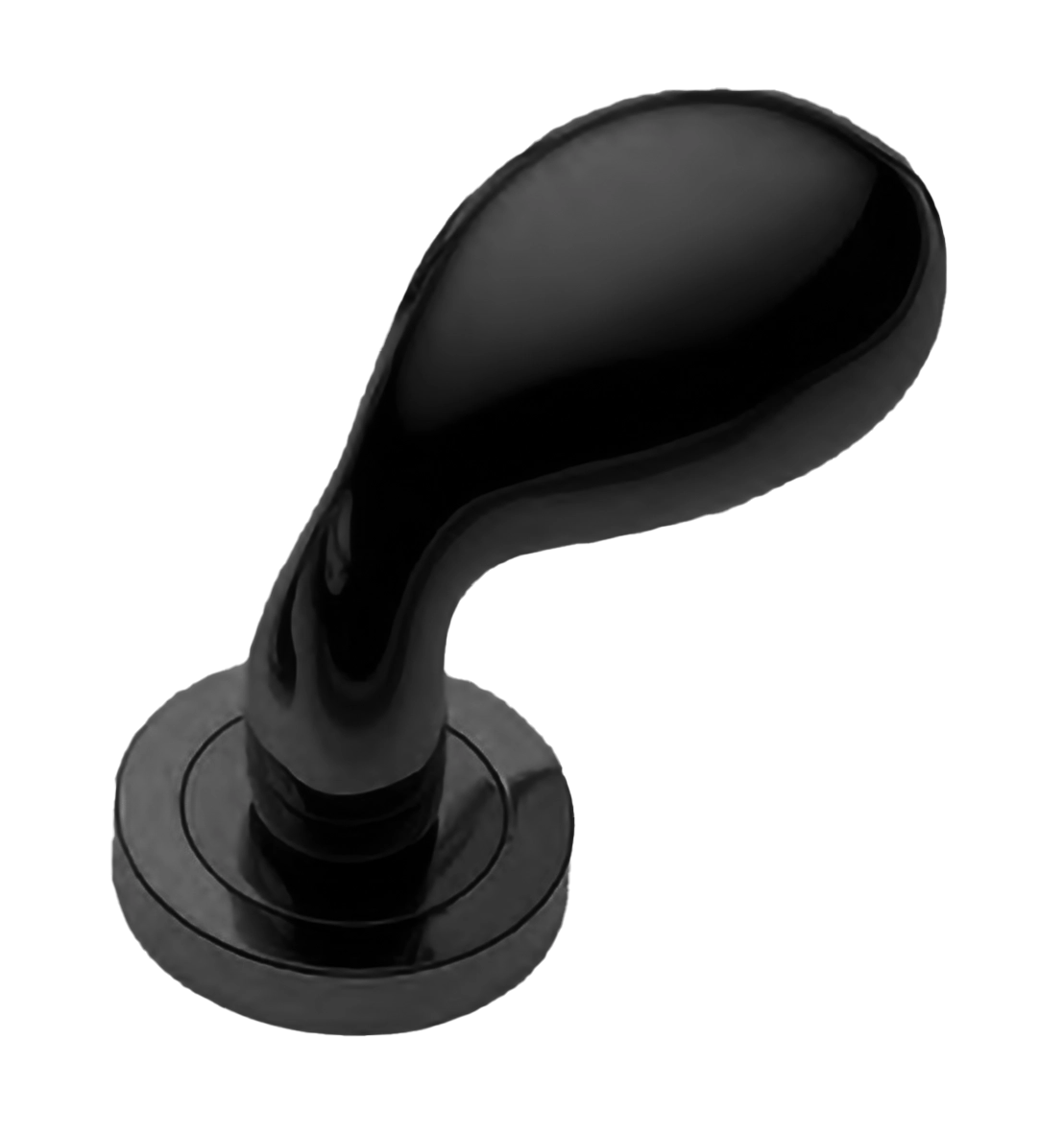 Ручка дверная AIR-2 R2 NERO раздельная на круглой розетке, цвет черный, латунь фото купить Омск