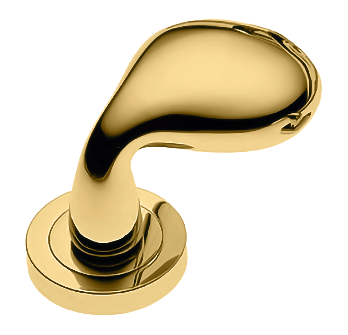 Ручка дверная SIENA-2 R2 OTL раздельная на круглой розетке, цвет - золото фото купить Омск