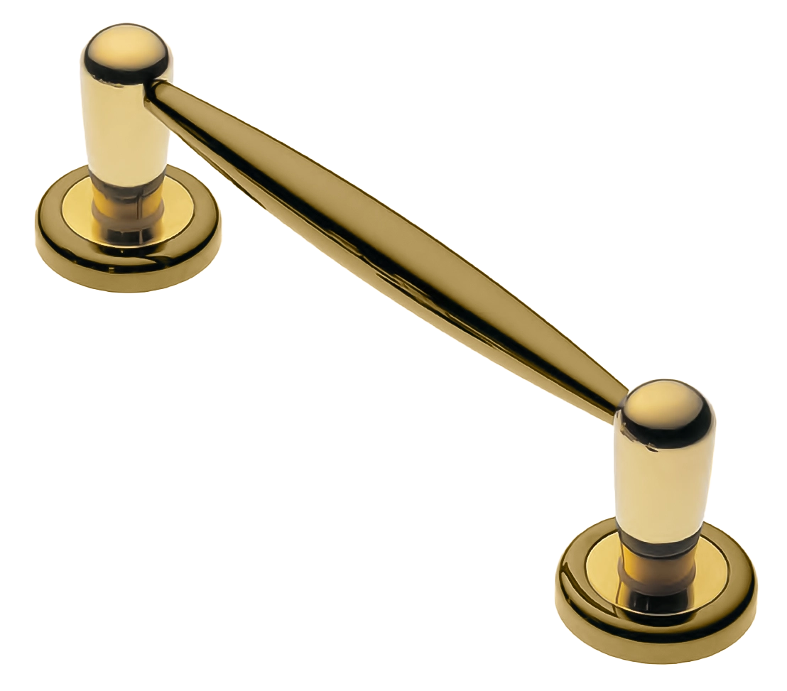 Ручка-скоба дверная Ручка-скоба дверная PINOKKIO PH OTL на круглой розетке, цвет золото, латунь фото купить Омск