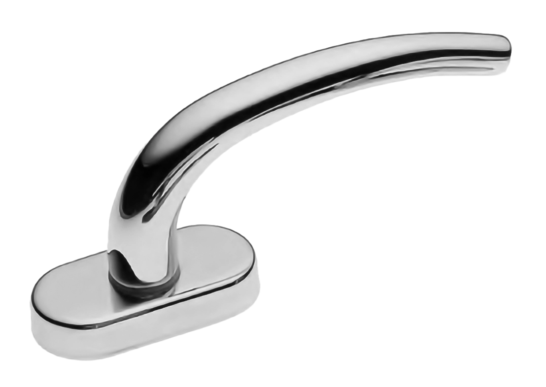 Ручка оконная LILLA W1 CRO на прямоугольной розетке, цвет хром, латунь фото купить Омск