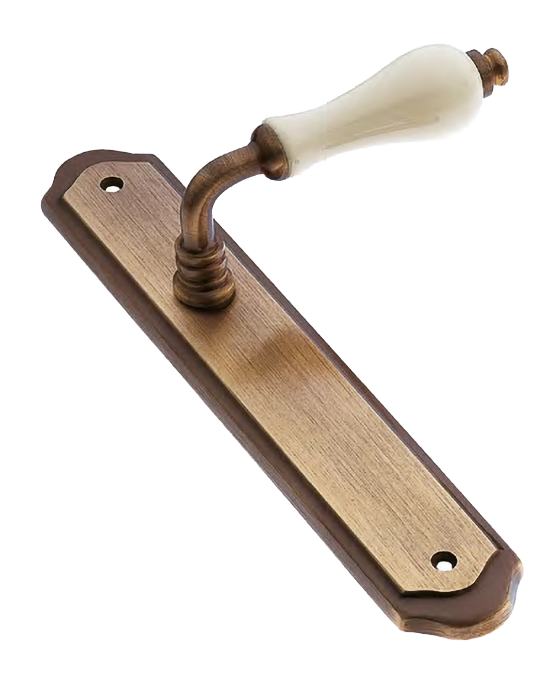 Ручка дверная CERAMICA PL OBR/CHAMP на планке, цвет бронза/шампань, латунь, ЦАМ фото купить Омск