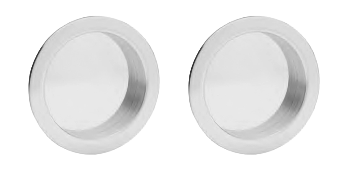 Комплект ручек для раздвижных дверей ART.54 CRO стандартная и под цилиндр, цвет хром, латунь фото купить Омск