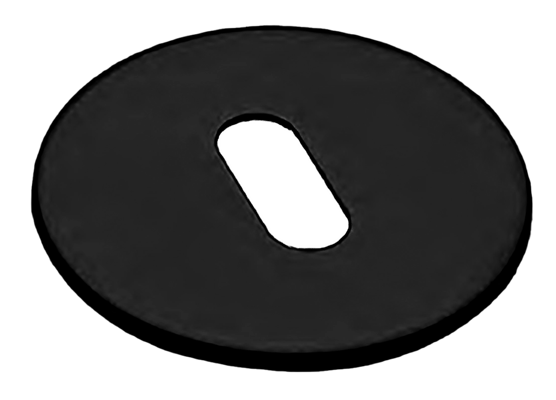 Накладка на ключевой цилиндр LUX-FK-R1 NERO на круглой розетке под ключ буратино, цвет черный фото купить Омск