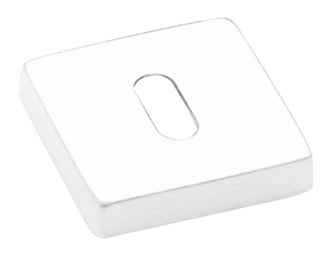 Накладка на ключевой цилиндр LUX-FK-S4 BIA на квадратной розетке под ключ буратино, цвет - белый фото купить Омск