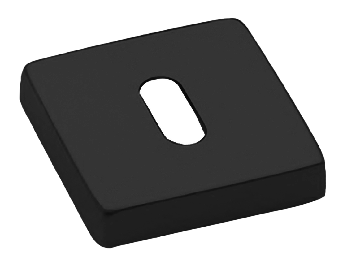 Накладка на ключевой цилиндр LUX-FK-S4 NERO на квадратной розетке под ключ буратино, цвет - черный фото купить Омск