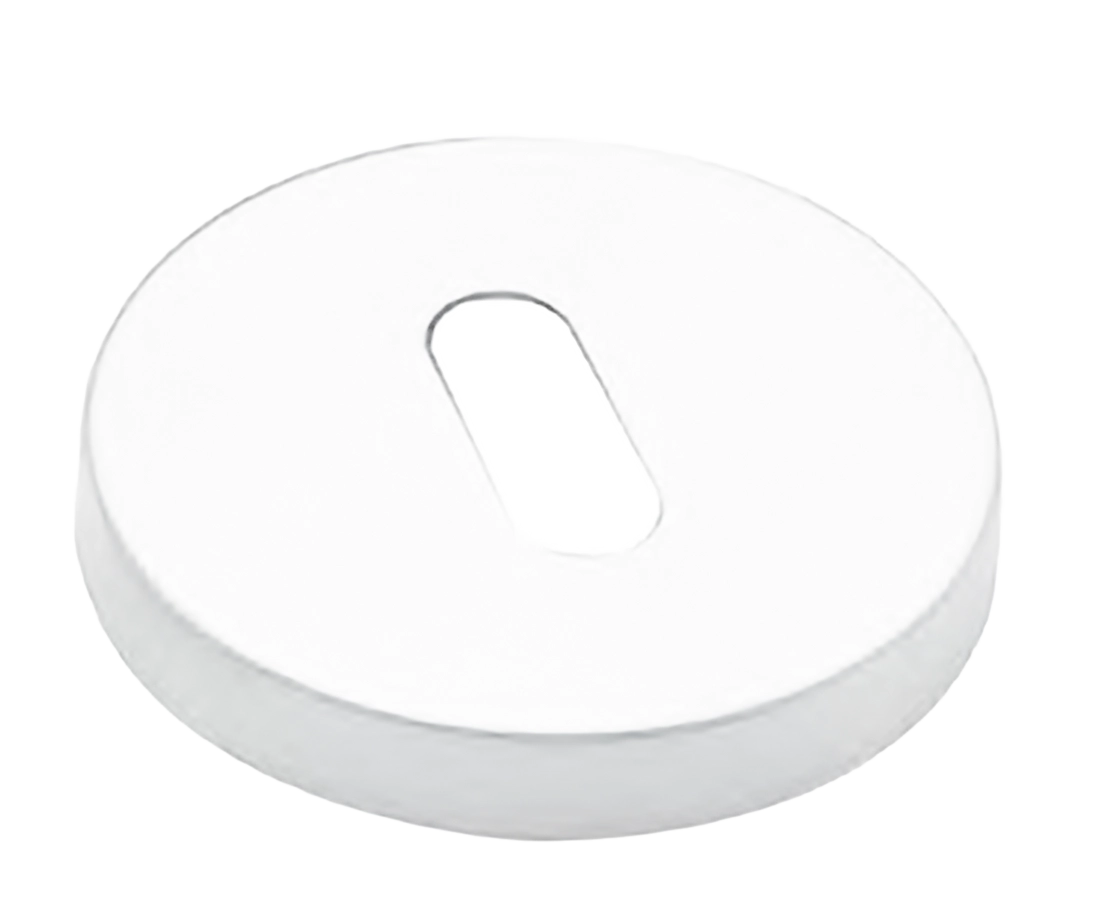 Накладка на ключевой цилиндр LUX-FK-R6 BIA на круглой розетке под ключ буратино, цвет - белый фото купить Омск