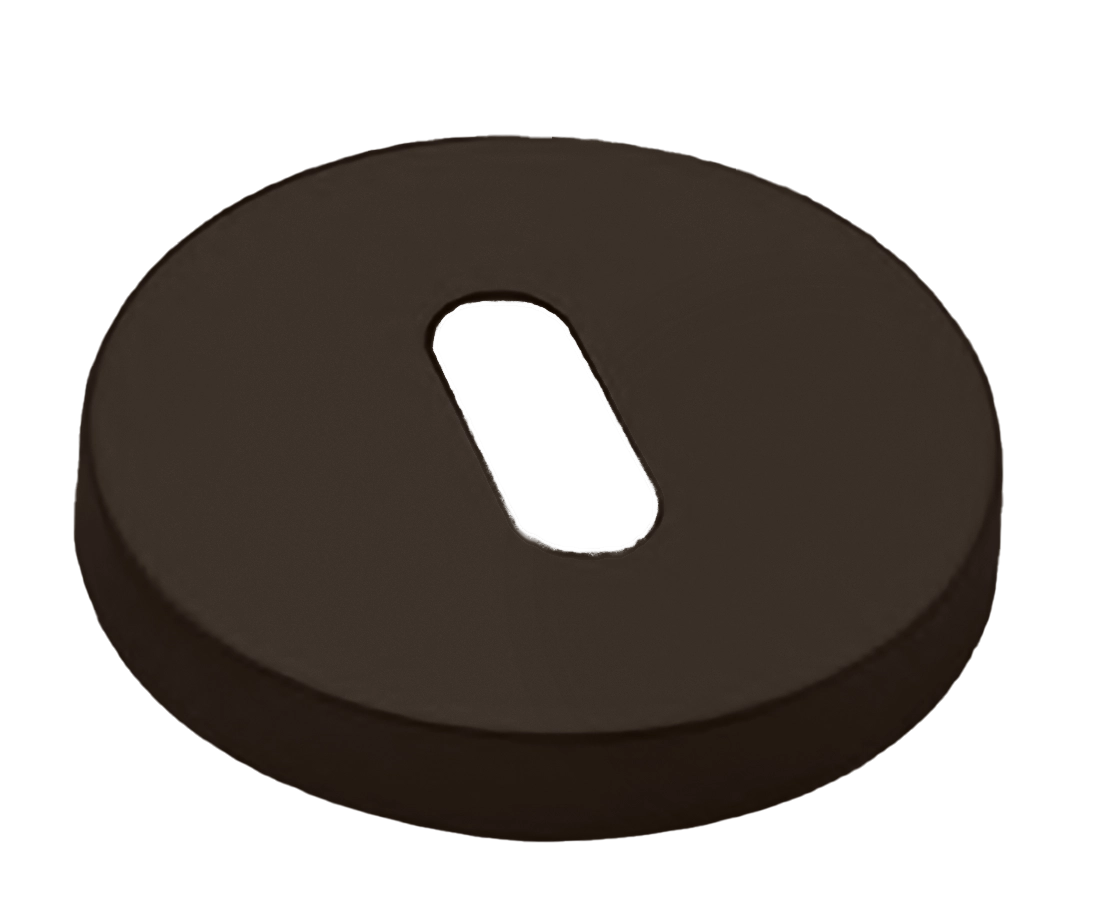 Накладка на ключевой цилиндр LUX-FK-R6 ANT на круглой розетке под ключ буратино, цвет - антрацит фото купить Омск