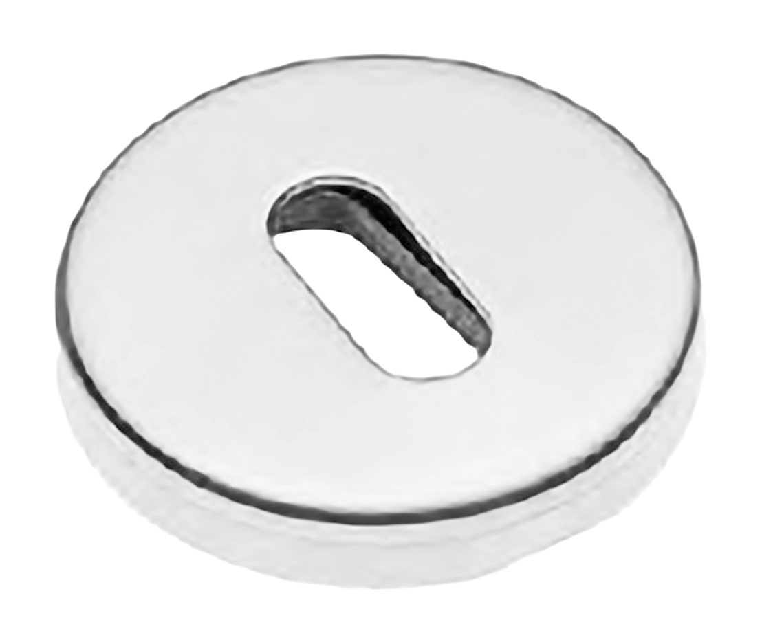 Накладка на ключевой цилиндр LUX-FK-R3-E BIA на круглой розетке под ключ буратино, цвет - белый фото купить Омск