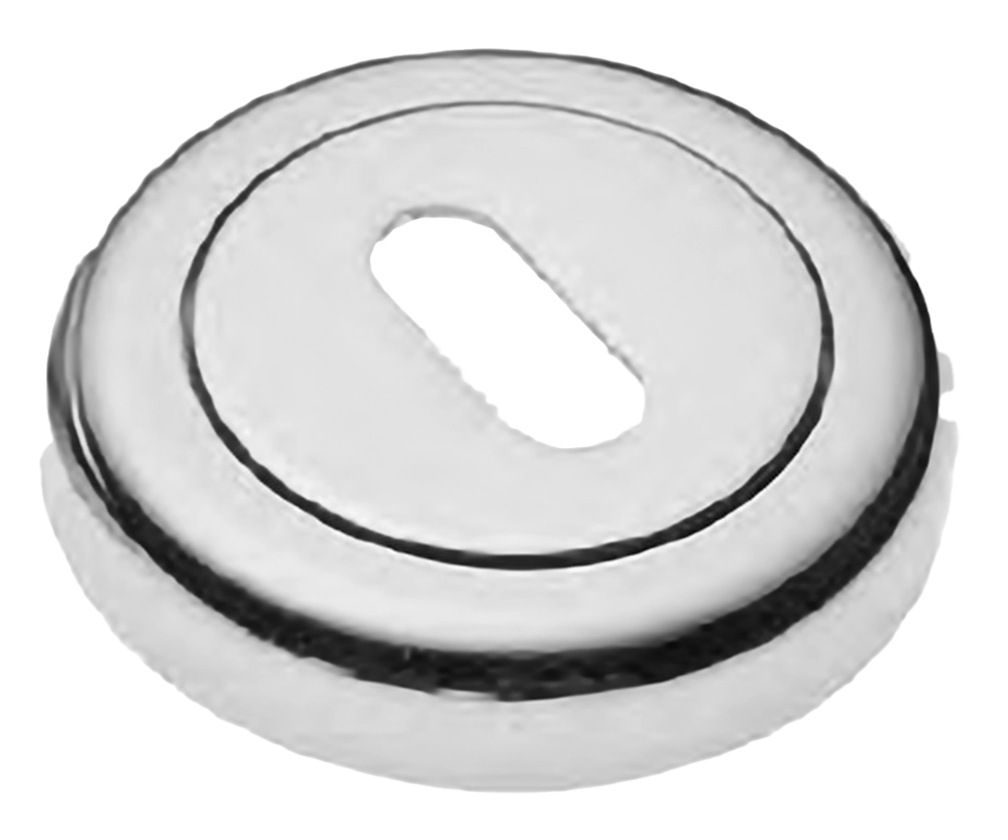 Накладка на ключевой цилиндр LUX-FK-R4 CRO на круглой розетке под ключ буратино, цвет - хром фото купить Омск