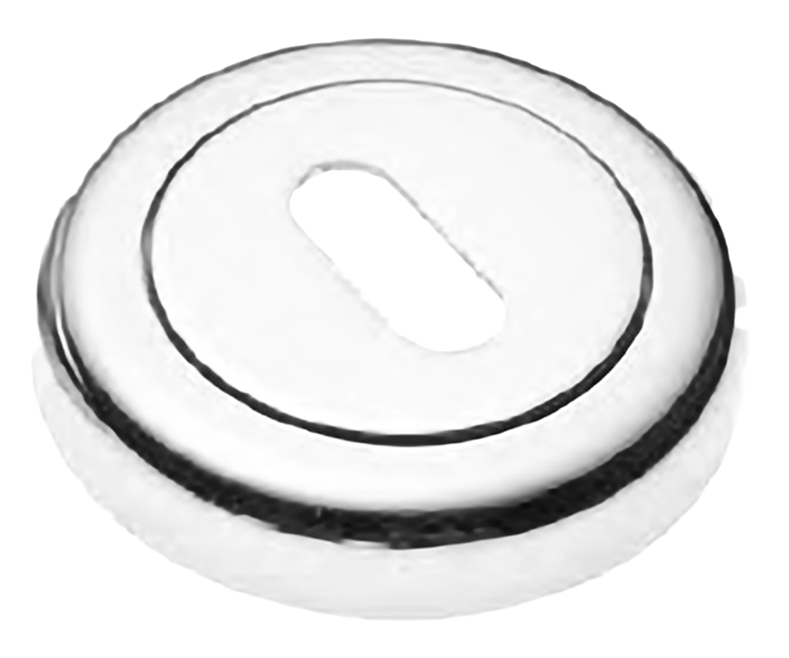 Накладка на ключевой цилиндр LUX-FK-R4 BIA на круглой розетке под ключ буратино, цвет - белый фото купить Омск