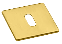 Накладка на ключевой цилиндр LUX-FK-S1 OSA на квадратной розетке под ключ буратино, цвет - матовое золото фото купить Омск