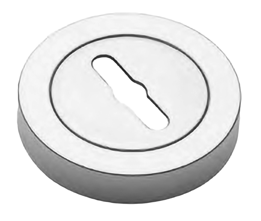 Накладка на ключевой цилиндр LUX-SK-R2 CRO на круглой розетке под сувальдный ключ, цвет - хром фото купить Омск