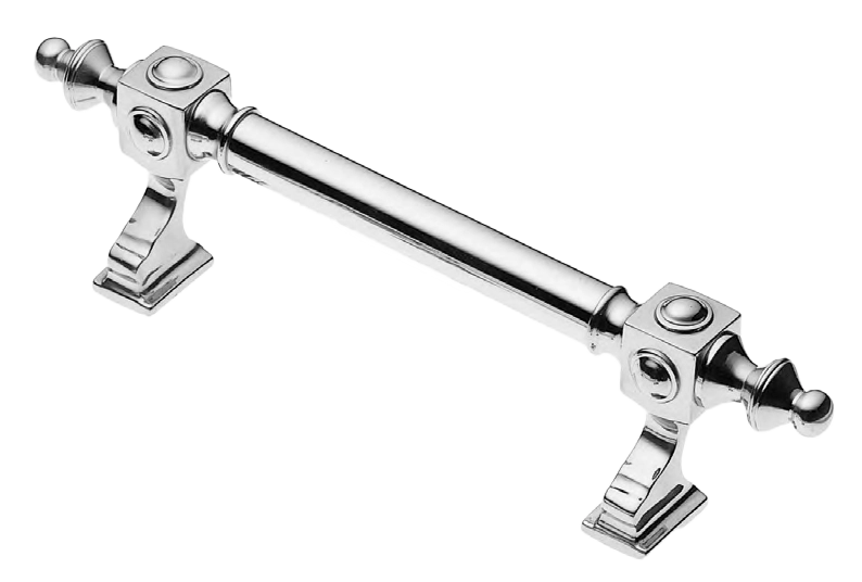 Ручка-скоба дверная ART.30 200MM CRO на прямоугольной розетке, цвет хром, латунь фото купить Омск