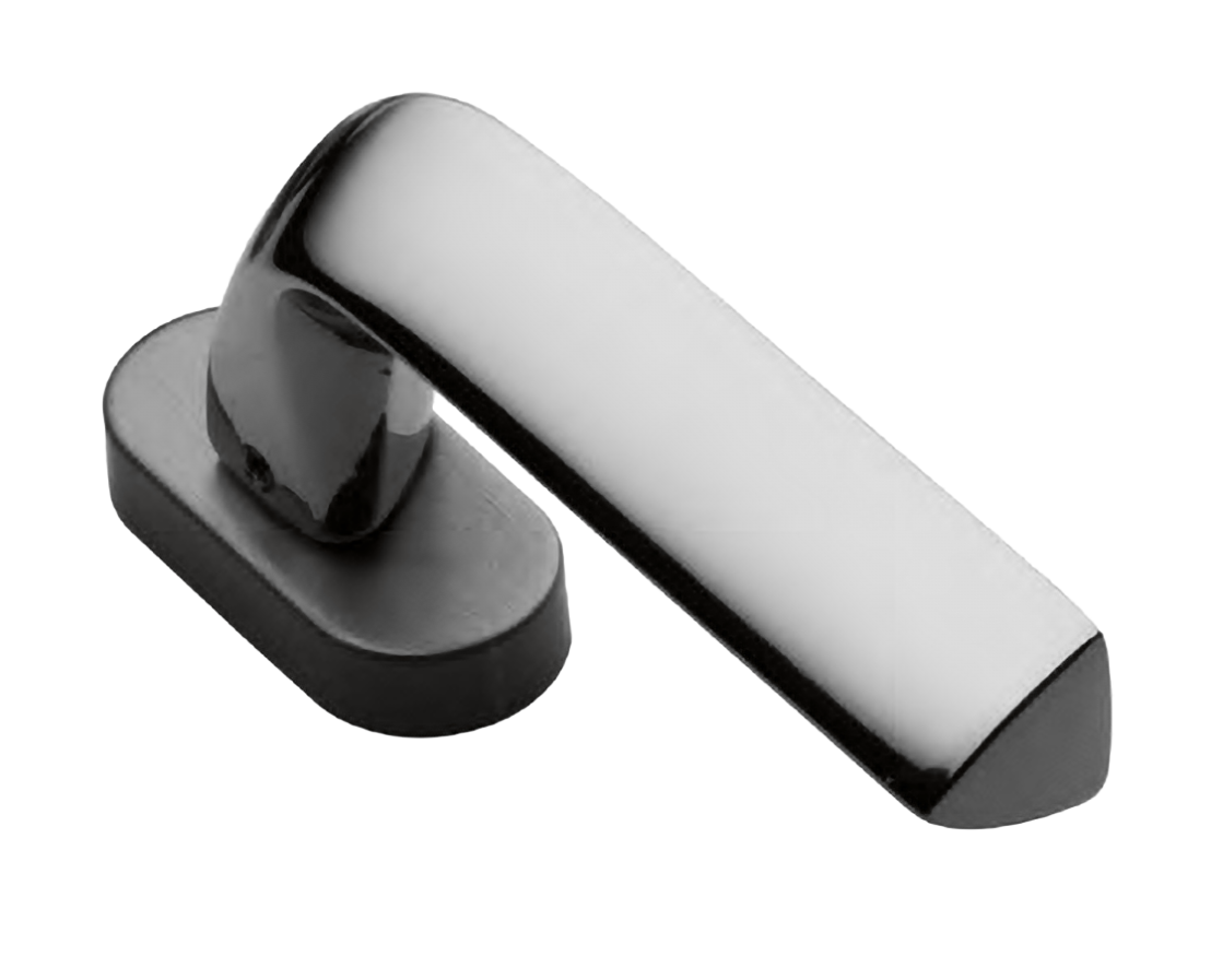 Ручка оконная MATRIX W1 CSA на прямоугольной розетке, цвет матовый хром, латунь фото купить Омск