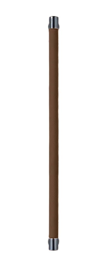 Ручка-скоба HIDE LEATHER PH/A NERO/TESTA DI MORO без розетки, цвет черный/темно-коричневый без розетки, латунь фото купить Омск