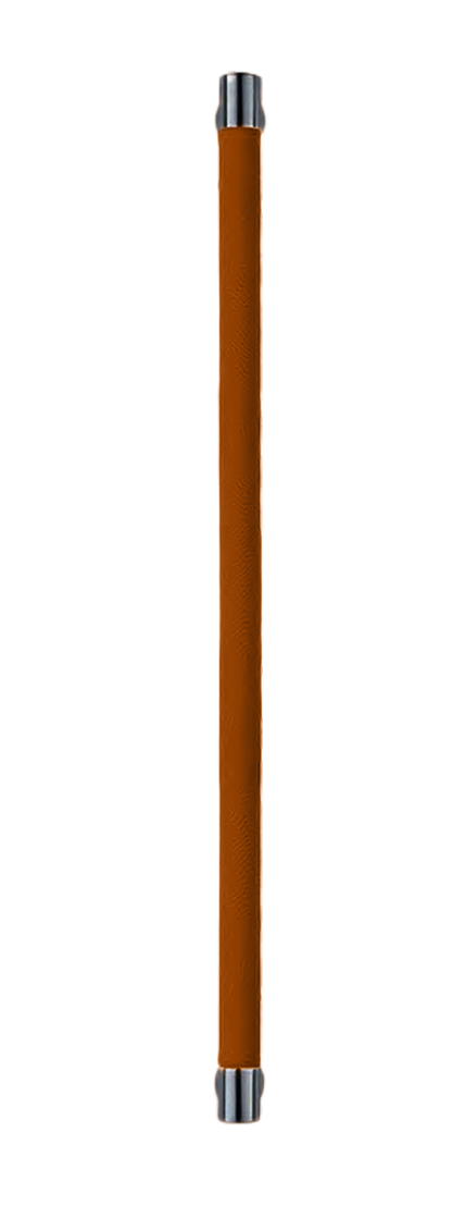 Ручка-скоба HIDE LEATHER PH/A NERO/CUOIO без розетки, цвет черный/светло-коричневый без розетки, латунь фото купить Омск