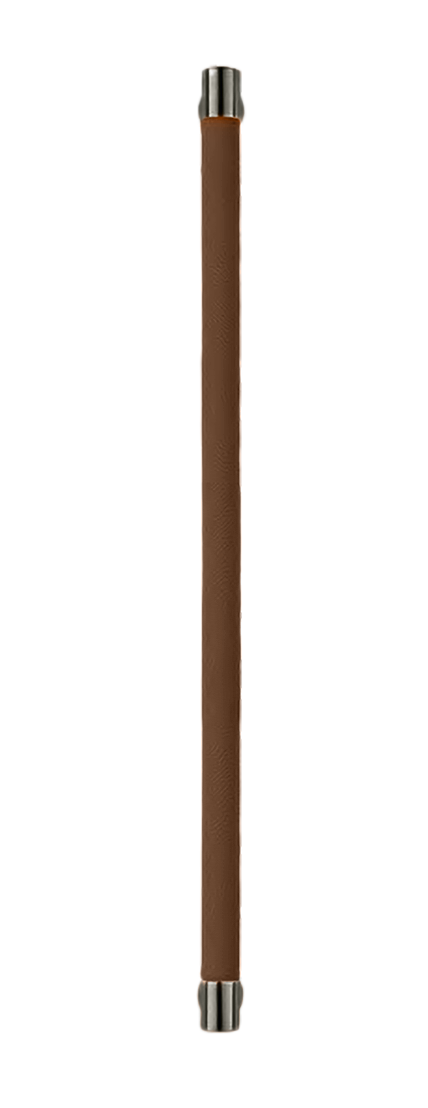 Ручка-скоба HIDE LEATHER PH/A ANT/TESTA DI MORO без розетки, цвет антрацит/темно-коричневый без розетки, латунь фото купить Омск