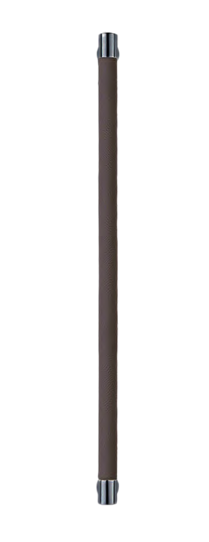 Ручка-скоба HIDE LEATHER PH/B NERO/GRAFITE без розетки, цвет черный/графит без розетки, латунь фото купить Омск