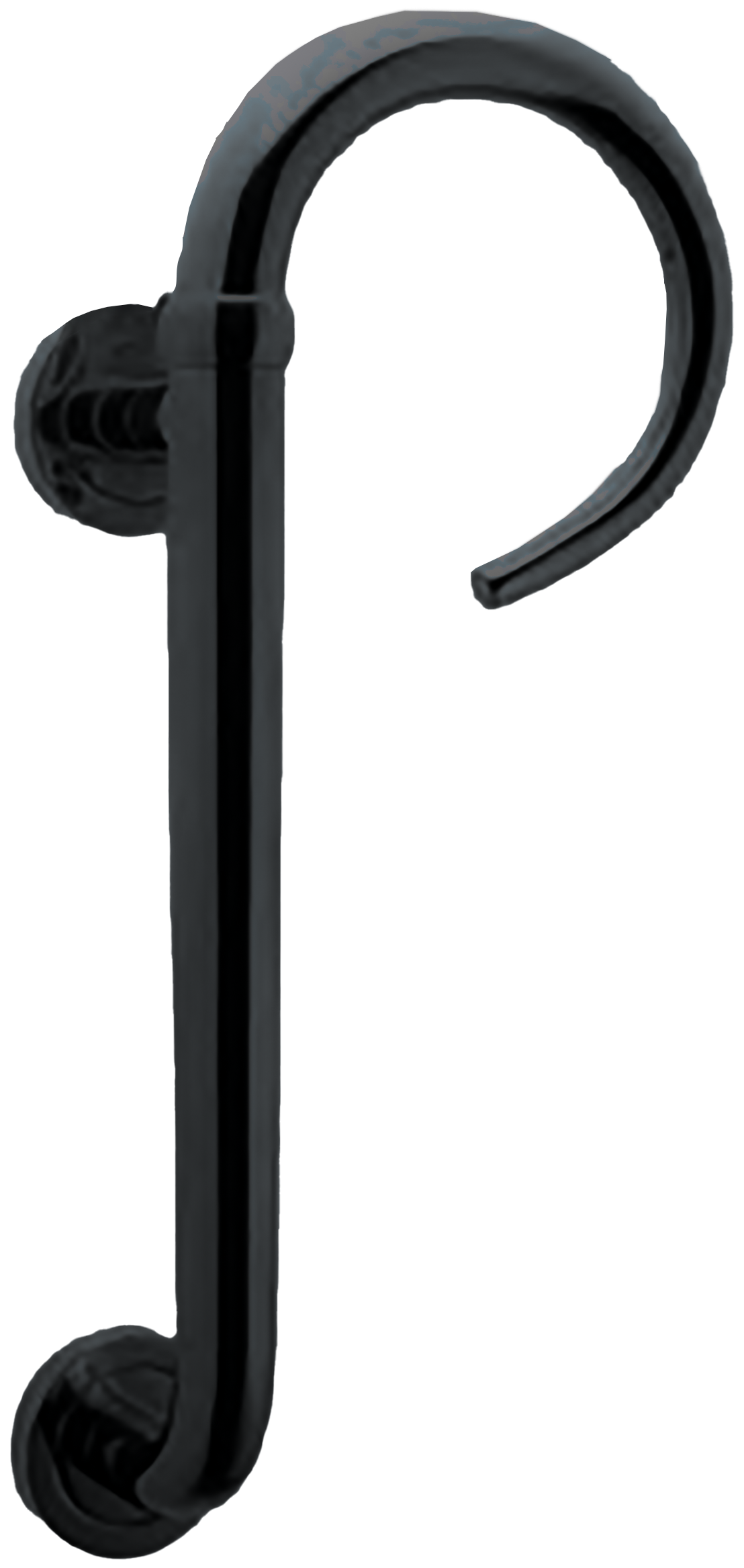 Ручка-скоба LANGOUST PH R NERO правая на круглой розетке, цвет черный, латунь фото купить Омск