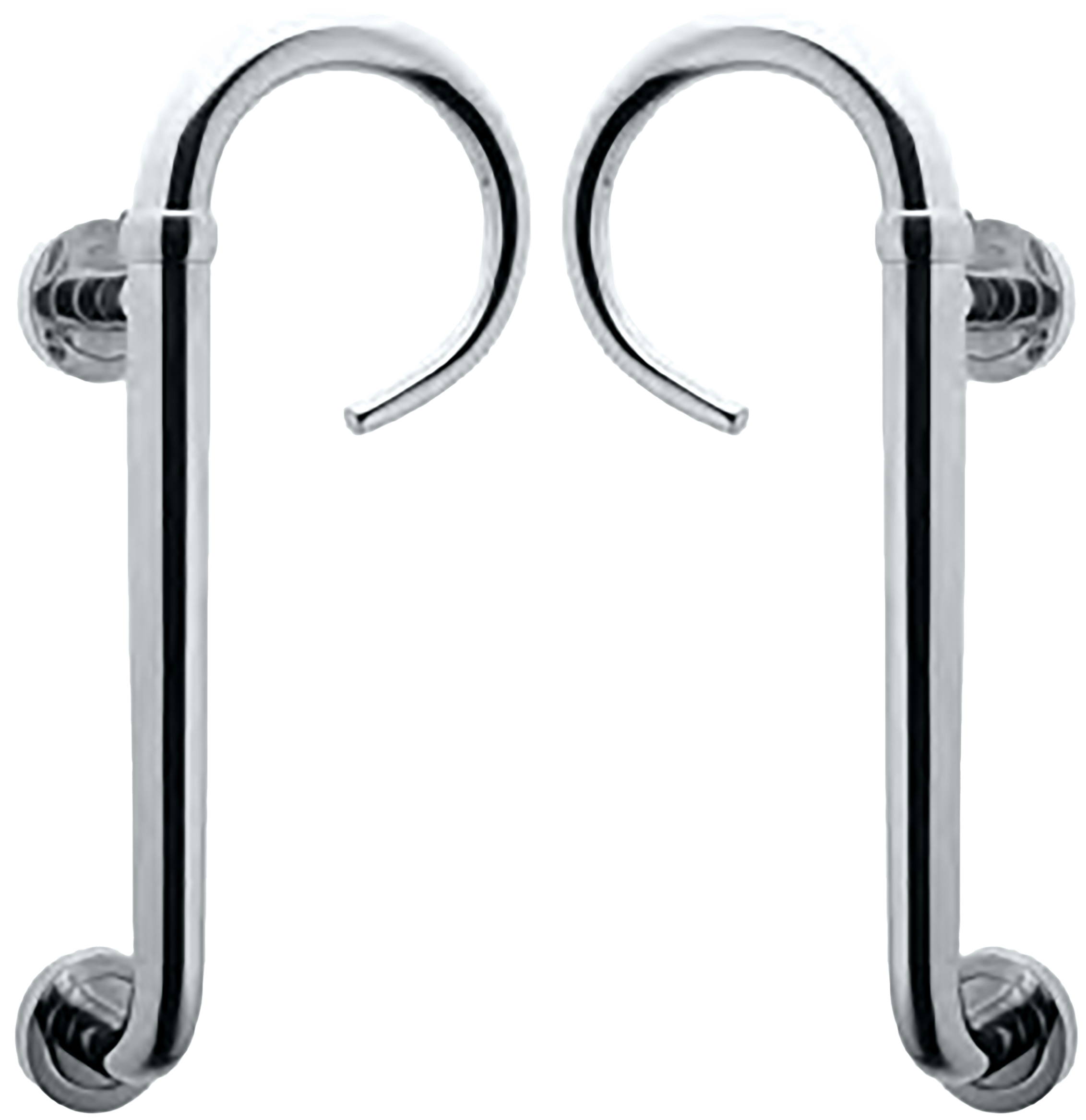 Комплект ручек-скоб LANGOUST PH CRO на круглой розетке, цвет хром, латунь фото купить Омск