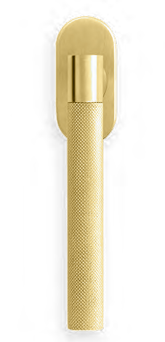 Ручка оконная HIDE TIME W1 OSA на прямоугольной розетке, цвет матовое золото, латунь фото купить Омск