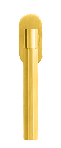 Ручка оконная HIDE DISTANCE W1 OSA на прямоугольной розетке, цвет матовое золото, латунь фото купить Омск