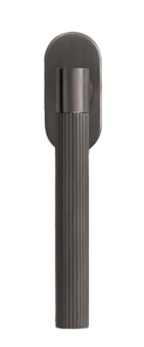 Ручка оконная HIDE DISTANCE W1 ANT на прямоугольной розетке, цвет антрацит, латунь фото купить Омск