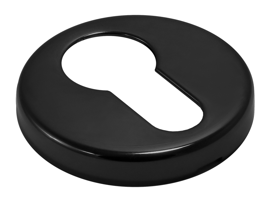 Накладка на ключевой цилиндр LUX-KH-R3 NERO на круглой розетке, цвет - черный фото купить в Омске