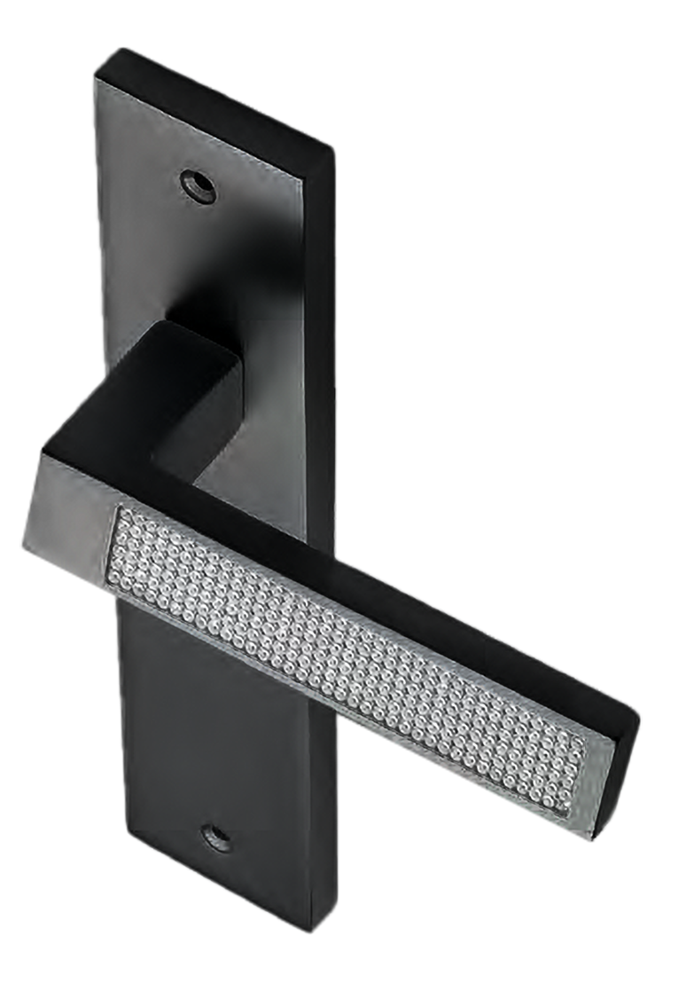 Ручка дверная на планке Ручка дверная на планке DOLCE VITA PL NERO, цвет черный фото купить в Омске