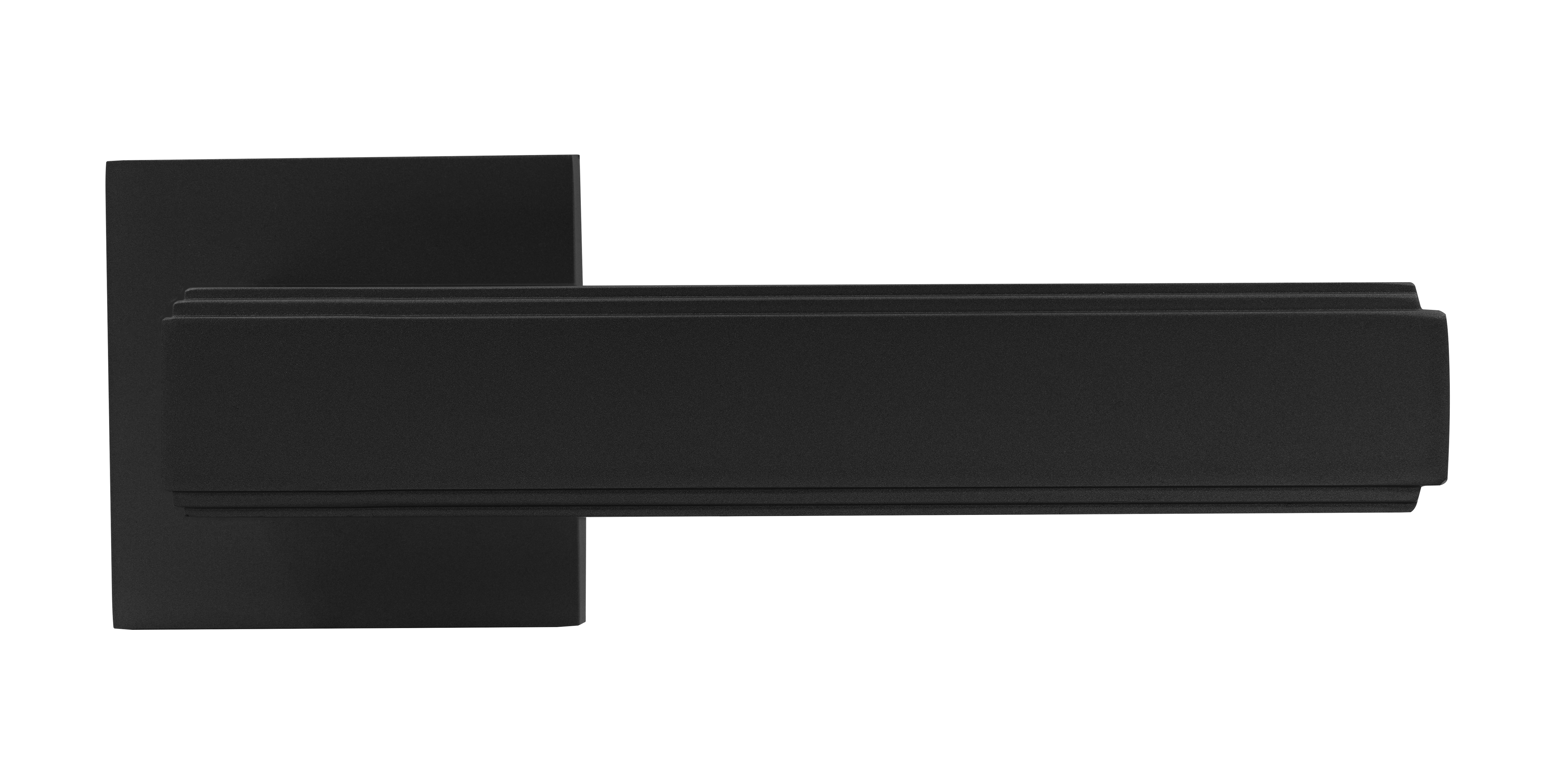 Ручка дверная MH-64-S6 BL STEPS на квадратной розетке 6 мм, цвет черный фото купить в Омске