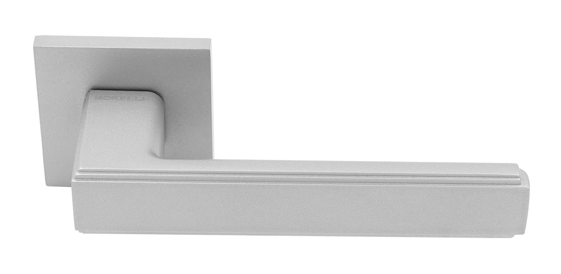 Ручка дверная MH-64-S6 ASC STEPS на квадратной розетке 6 мм, цвет анодированный матовый хром фото купить Омск