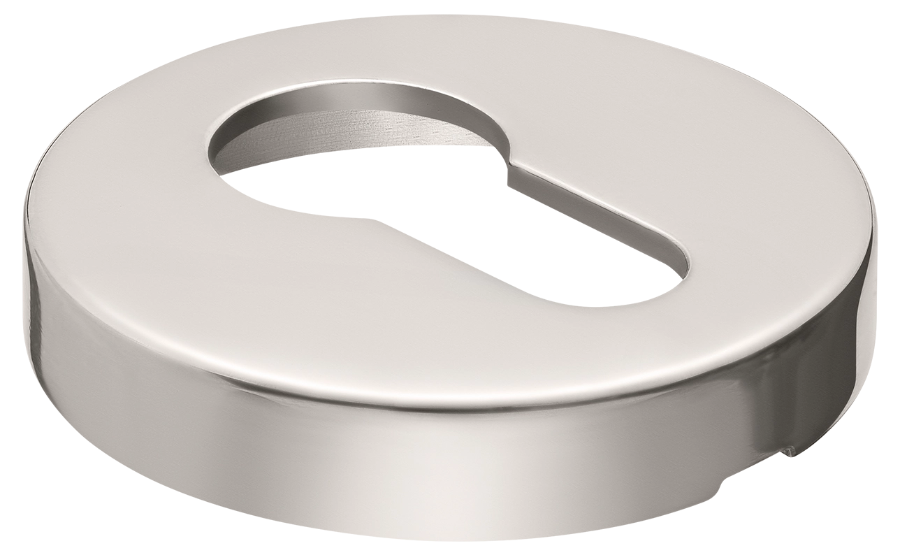 Накладка LUX-KH-R2 NIK на ключевой цилиндр на круглой розетке, цвет никель фото купить в Омске