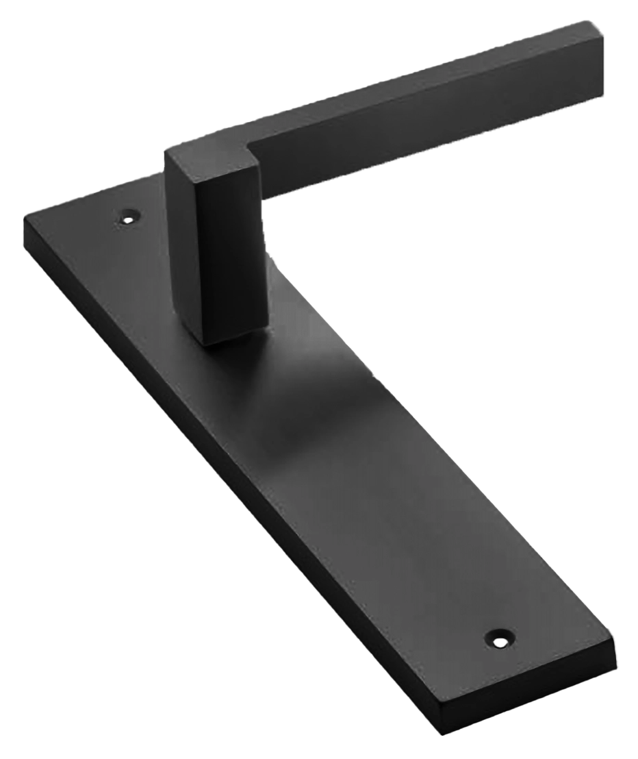 Ручка дверная на планке STONE PL NERO, цвет черный, латунь фото купить в Омске