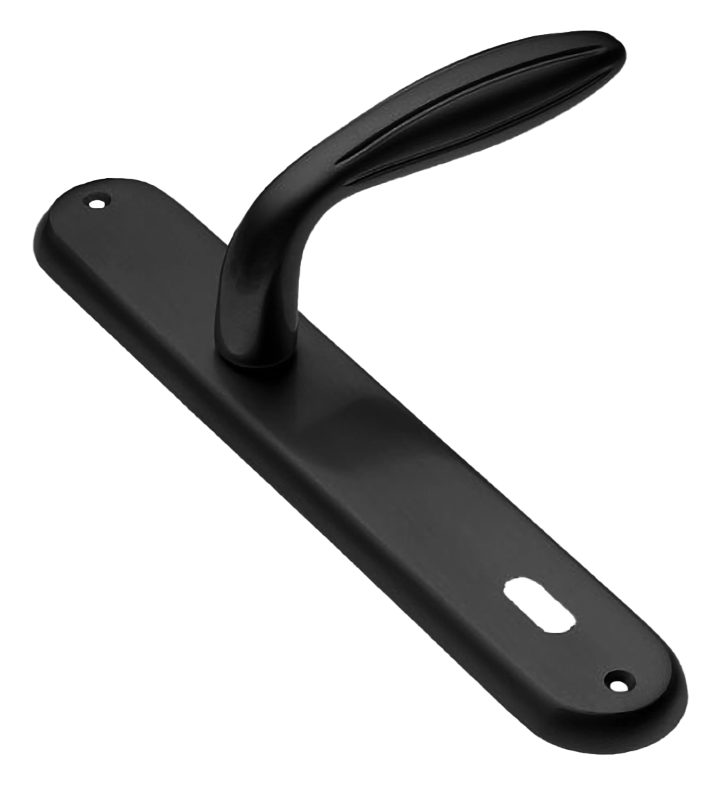 Ручка дверная на планке BUD PL NERO, цвет черный, латунь фото купить в Омске