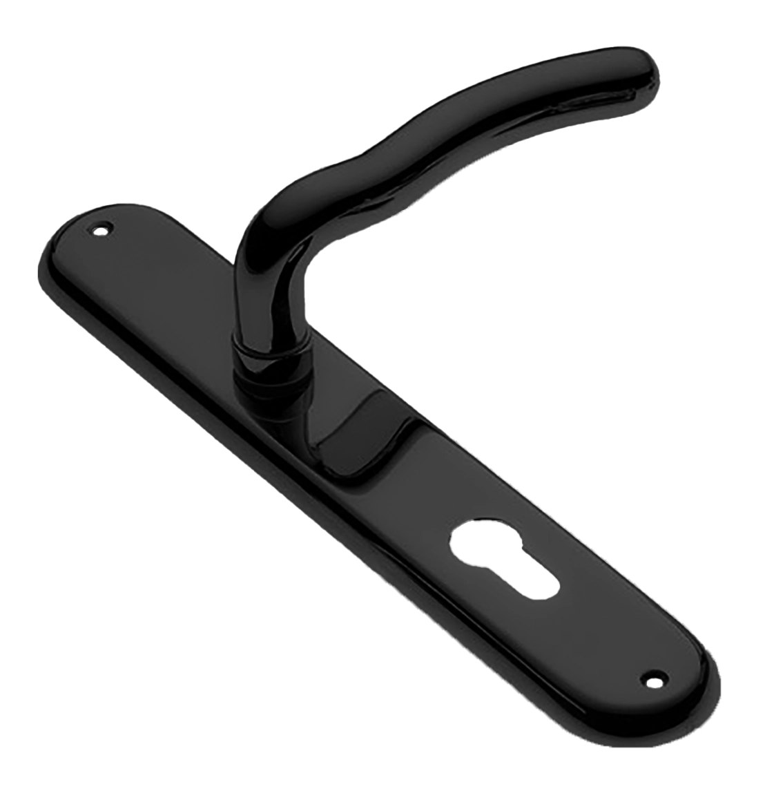 Ручка дверная на планке SNAKE PL NERO, цвет черный, латунь фото купить в Омске