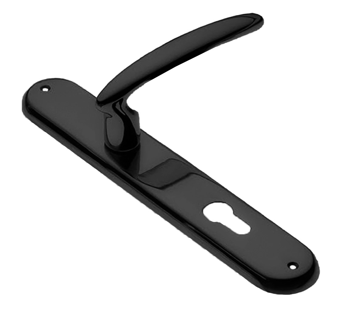 Ручка дверная на планке FLAMINGO PL NERO, цвет черный, латунь фото купить в Омске