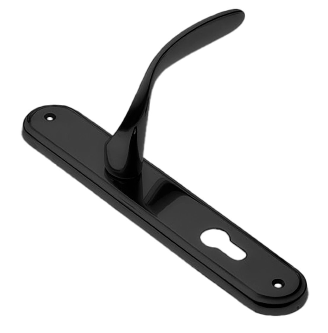 Ручка дверная на планке COBRA PL NERO, цвет черный, латунь фото купить в Омске