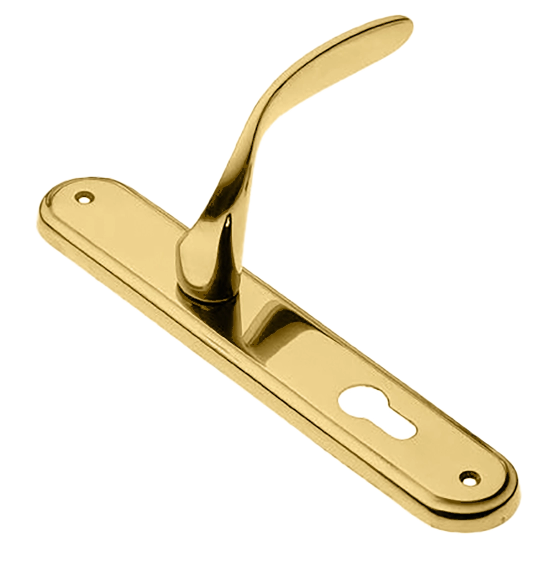 Ручка дверная на планке COBRA PL OTL, цвет золото, латунь фото купить в Омске