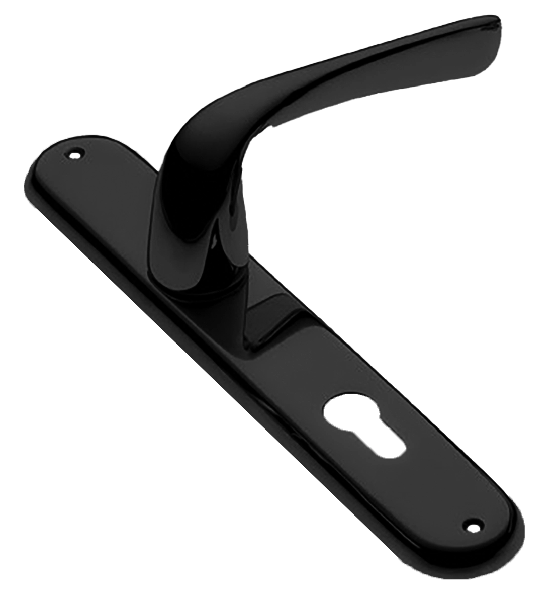 Ручка дверная на планке LE MANS PL NERO, цвет черный, латунь фото купить в Омске