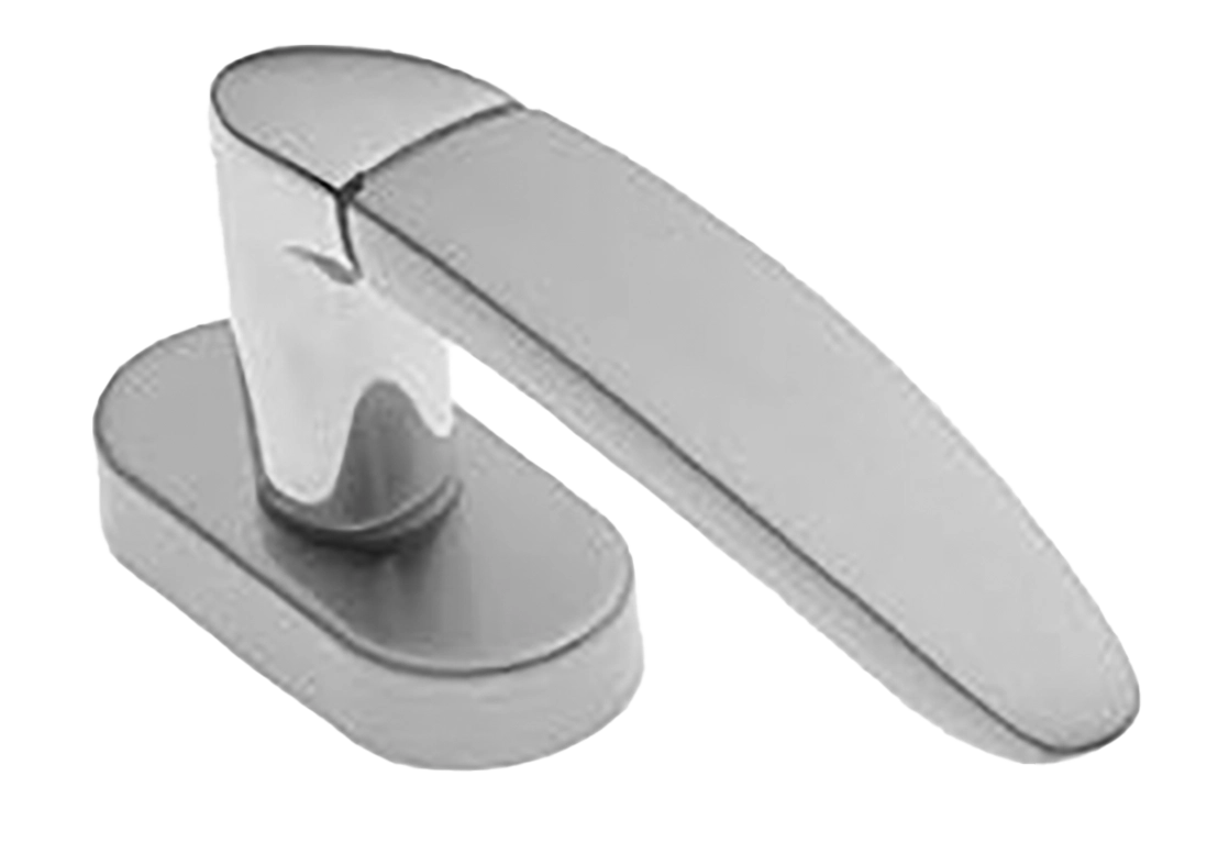 Ручка оконная SAIL W1 CSA/CRO на прямоугольной розетке, цвет матовый хром/хром, латунь фото купить в Омске