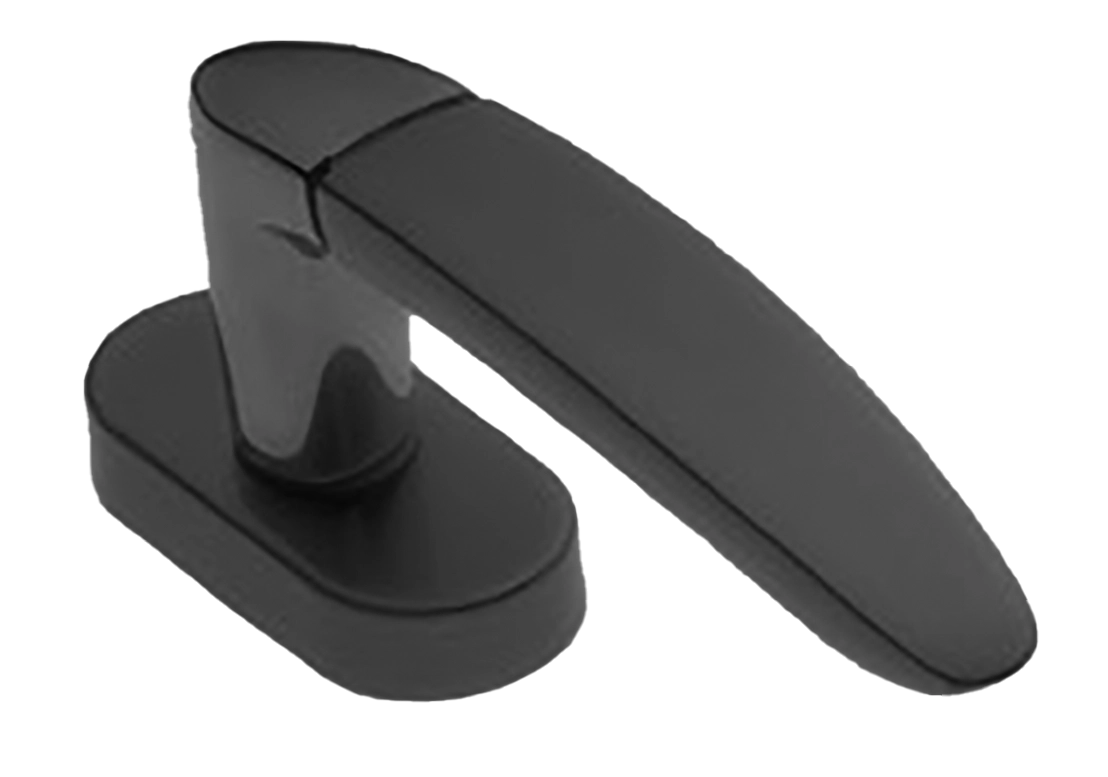 Ручка оконная SAIL W1 NERO на прямоугольной розетке, цвет черный, латунь фото купить в Омске