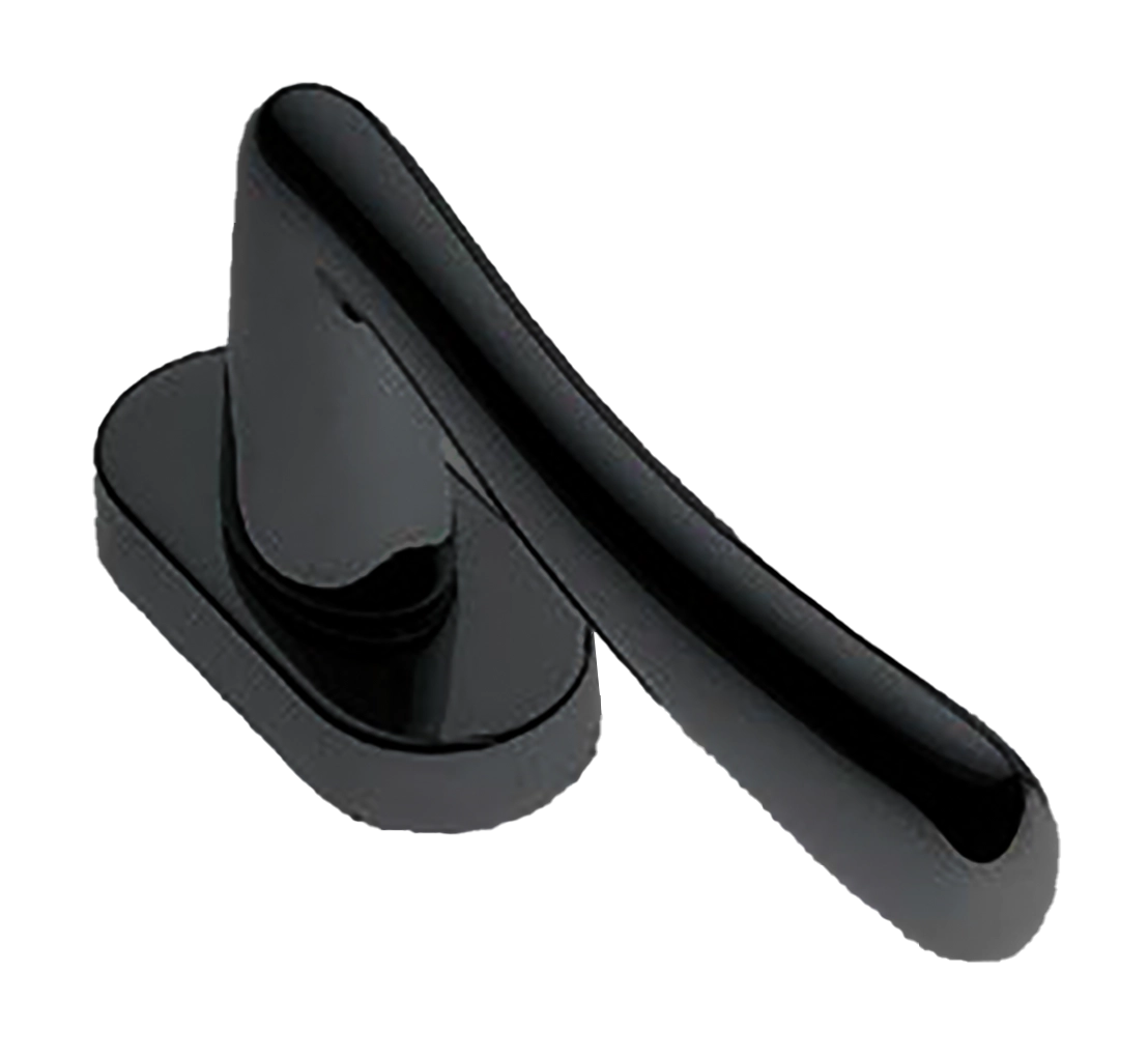 Ручка оконная COCKATOO W1 NERO на прямоугольной розетке, цвет черный, латунь фото купить в Омске