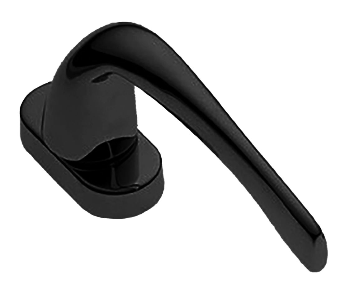 Ручка оконная LE MANS W1 NERO на прямоугольной розетке, цвет черный, латунь фото купить в Омске