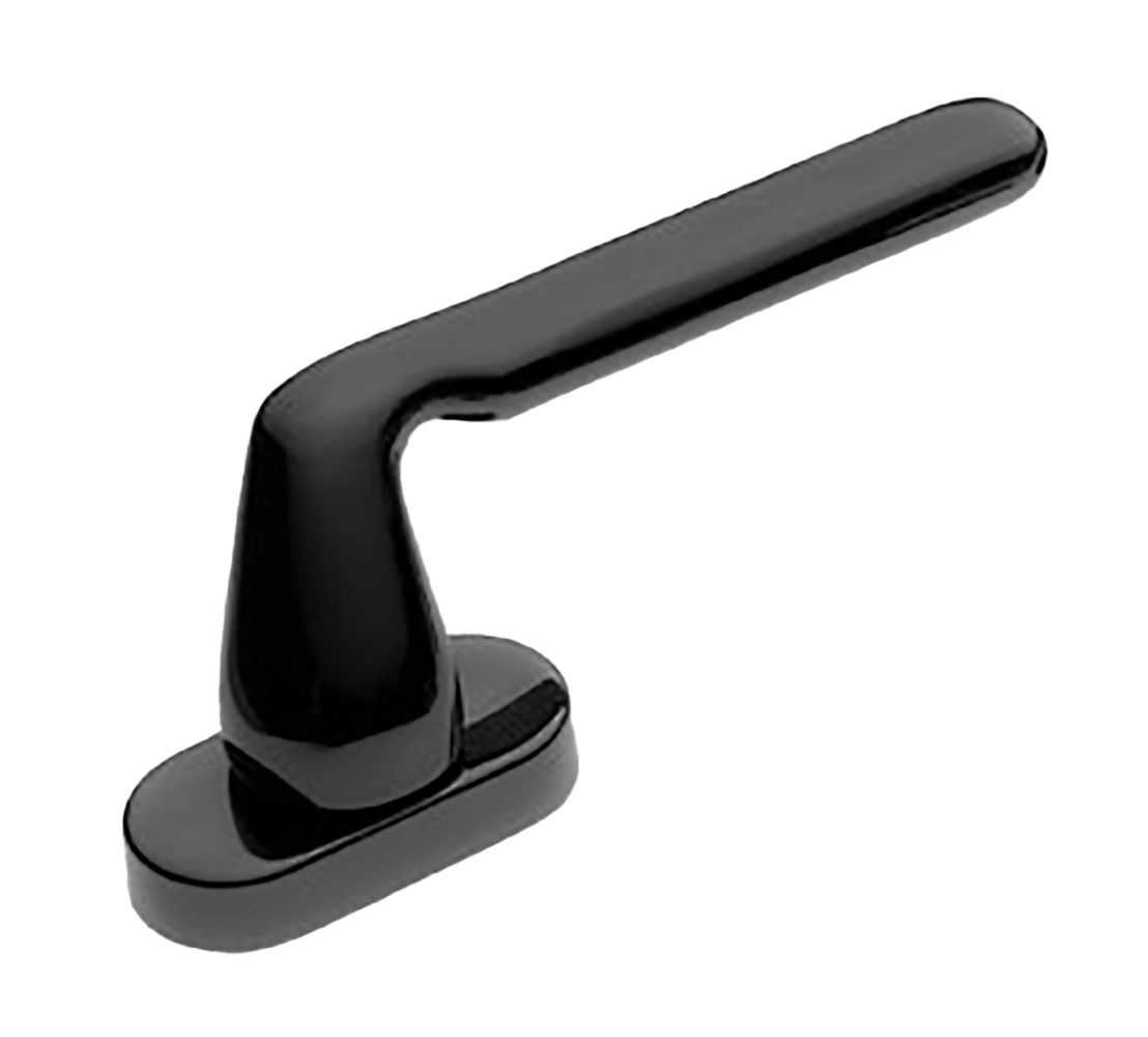 Ручка оконная NIRVANA W1 NERO на прямоугольной розетке, цвет черный, латунь фото купить в Омске